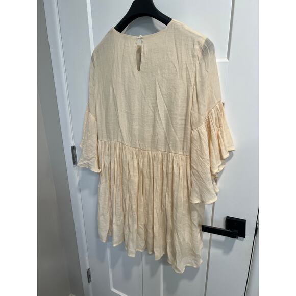 Umgee The Hanna Embroidered Ivory Boho Mini Festival Dress Cottagecore Sz L - Picture 11 of 13